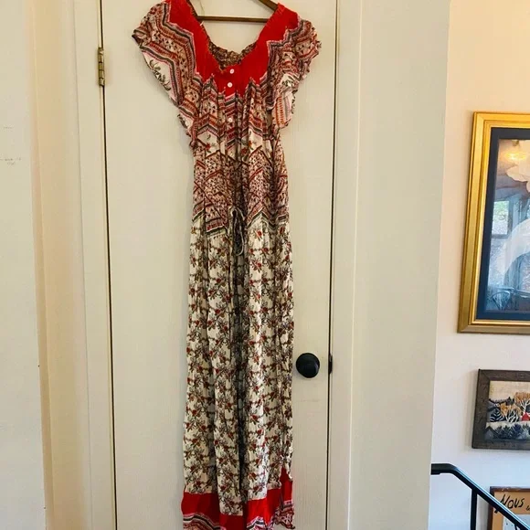 white christmas dresses Patrons of Peace Button Front Dress M main image 1